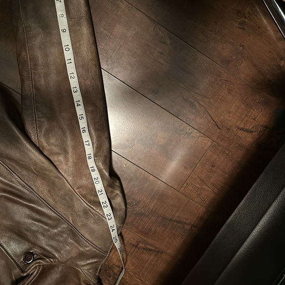 Santos Leather Vintage Brown Long Sleeve Jacket size Small - Picture 10 of 10